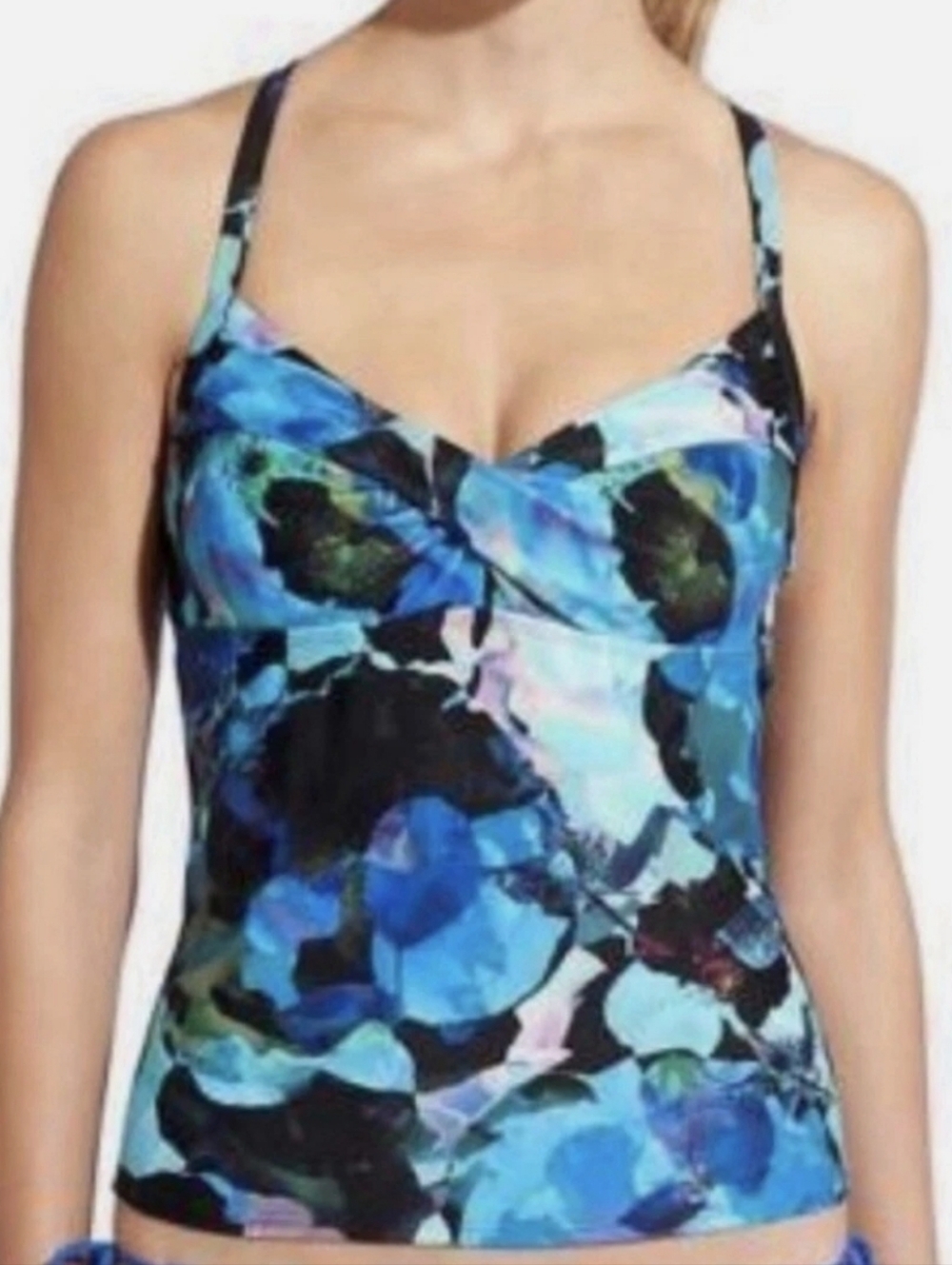 Athleta Blue Mystique Tankini Sz 36B/C